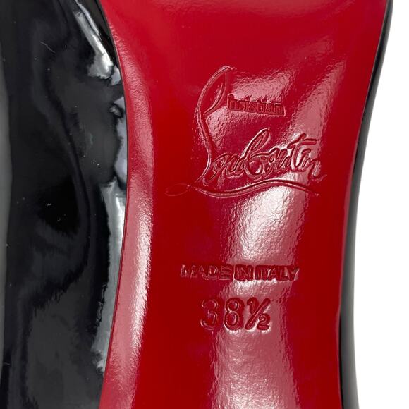 Christian Louboutin Hot Chick 100 Patent Leather Pump Black Size 38.5 - Picture 12 of 13